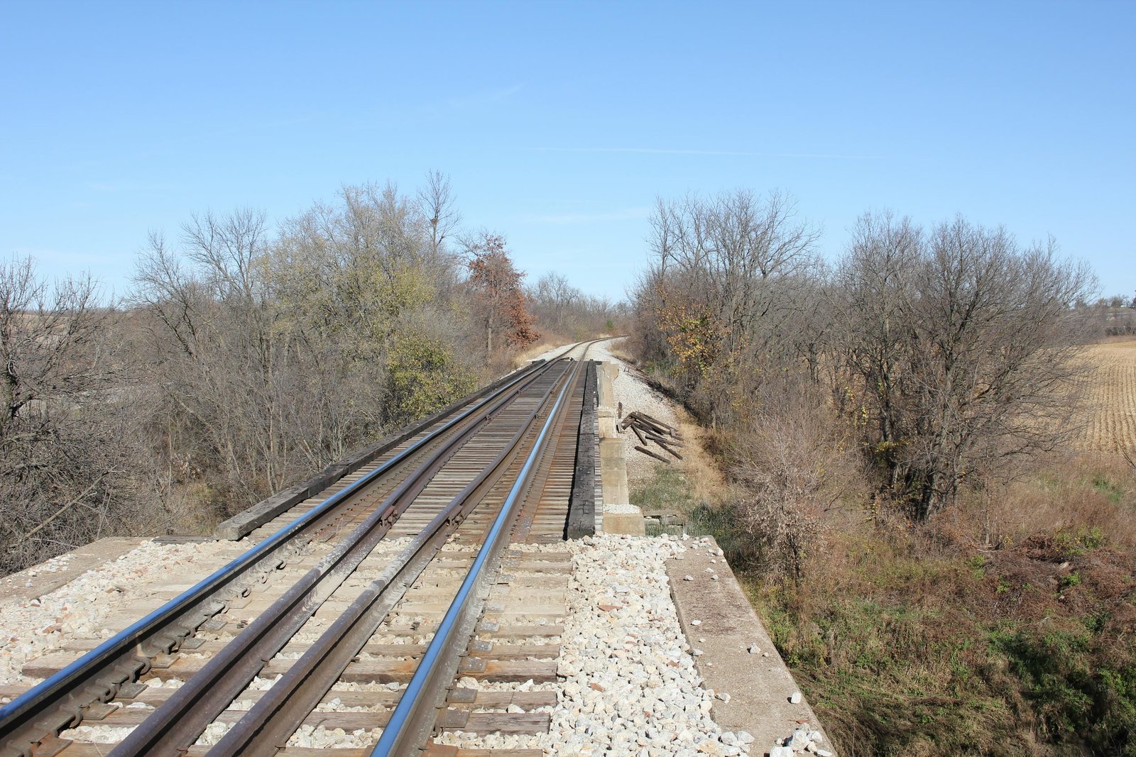 Looking east